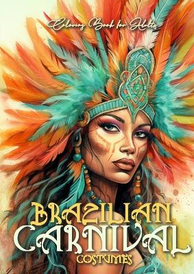 Book cover for Brazilian Carnival Coloring Book for Adults