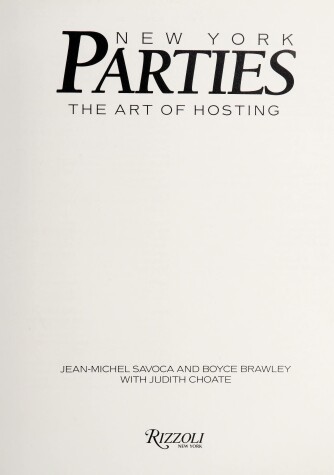 Book cover for New York Parties