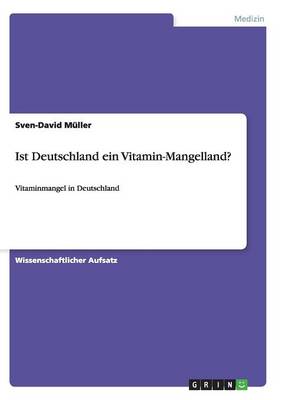 Book cover for Ist Deutschland ein Vitamin-Mangelland?