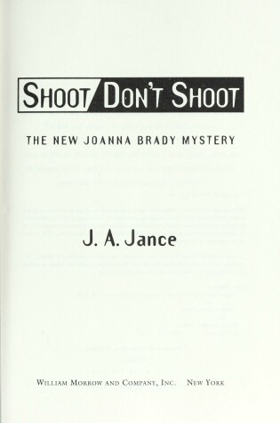 Cover of Shoot/Don't Shoot