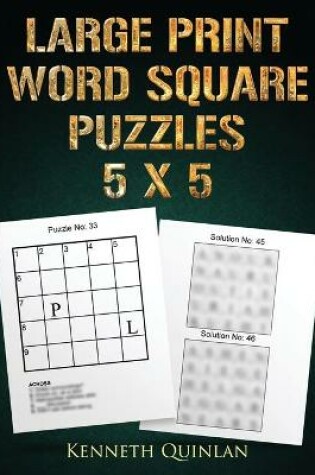 Cover of Large Print Word Square Puzzles - 5 x 5