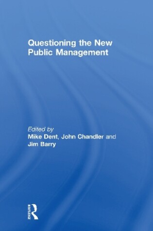 Cover of Questioning the New Public Management