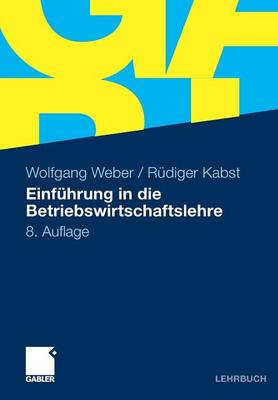 Book cover for Einfuhrung in Die Betriebswirtschaftslehre