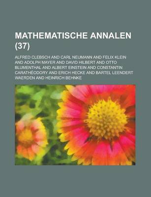 Book cover for Mathematische Annalen (37 )