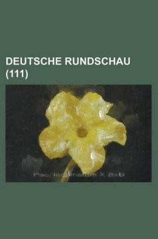 Cover of Deutsche Rundschau (111)