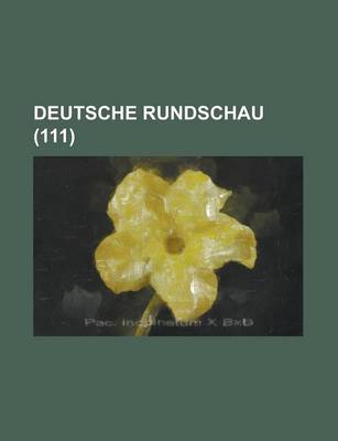 Book cover for Deutsche Rundschau (111)