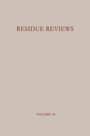 Cover of Residue Reviews / Ruckstands-Berichte