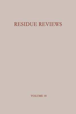 Cover of Residue Reviews / Ruckstands-Berichte