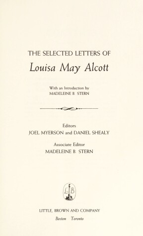 Book cover for The Selected Letters of Louisa May Alcott