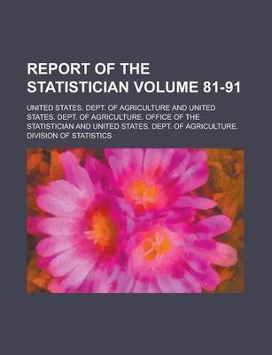 Book cover for Report of the Statistician Volume 81-91