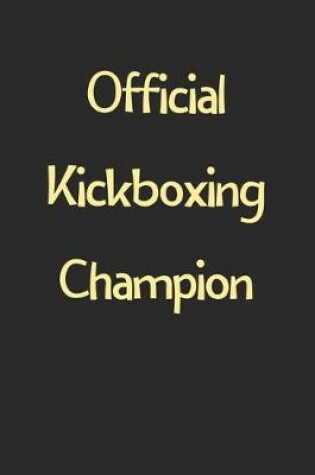 Cover of Official Kickboxing Champion