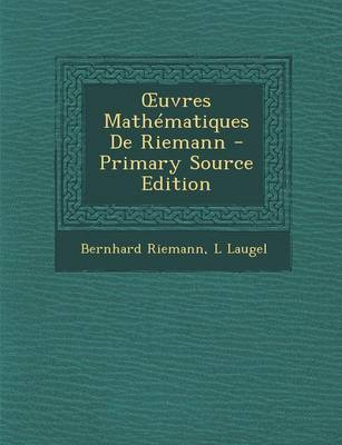 Book cover for Uvres Mathematiques de Riemann - Primary Source Edition