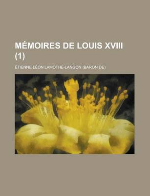 Book cover for Memoires de Louis XVIII (1)