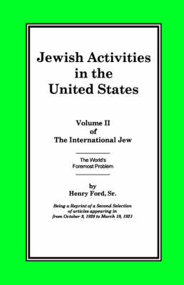 Book cover for The International Jew Volume II