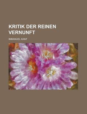 Book cover for Kritik Der Reinen Vernunft