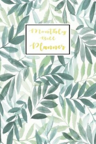 Cover of Monthly Bill Planner and Organizer