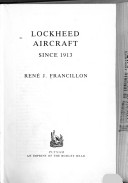 Book cover for Lockheed Aircraft Since 1913