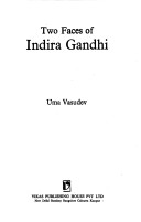 Book cover for Two Faces of Indira Gandhi