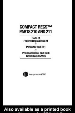 Cover of Compact Regs Parts 210 and 211