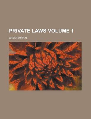 Book cover for Private Laws Volume 1