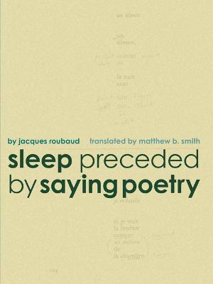 Book cover for Sleep Preceded by Saying Poetry