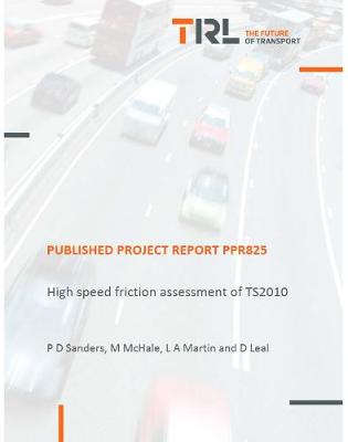 Book cover for High speed friction assessment of TS2010