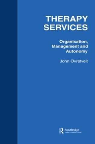 Cover of Therapy Services: Organistion