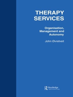 Book cover for Therapy Services: Organistion