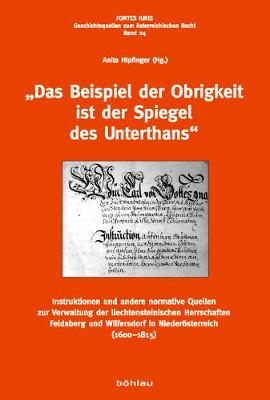 Cover of "das Beispiel Der Obrigkeit Ist Der Spiegel Des Unterthans"