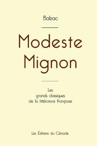 Cover of Modeste Mignon de Balzac (édition grand format)