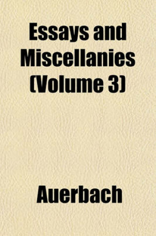 Cover of Essays and Miscellanies (Volume 3)