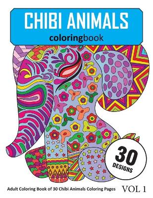 Book cover for Chibi Animals Coloring Book