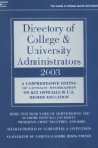 Cover of College and Univ Administrator