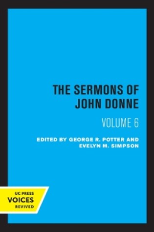 Cover of The Sermons of John Donne, Volume VI