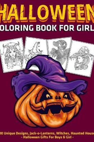 Cover of Halloween Coloring Book for Girls