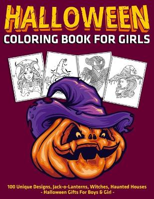 Book cover for Halloween Coloring Book for Girls