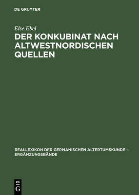 Cover of Der Konkubinat Nach Altwestnordischen Quellen