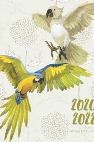 Cover of 2020-2022 Three 3 Year Planner Watercolor Parrot Monthly Calendar Gratitude Agenda Schedule Organizer