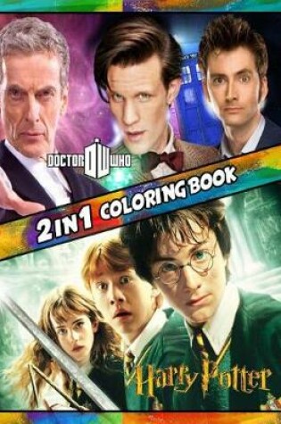 Cover of 2 in 1 Coloring Book Doctor Who and Harry Potter