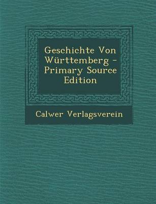 Book cover for Geschichte Von Wurttemberg