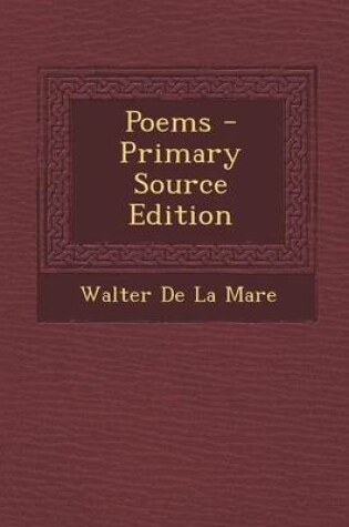 Cover of Poems - Primary Source Edition