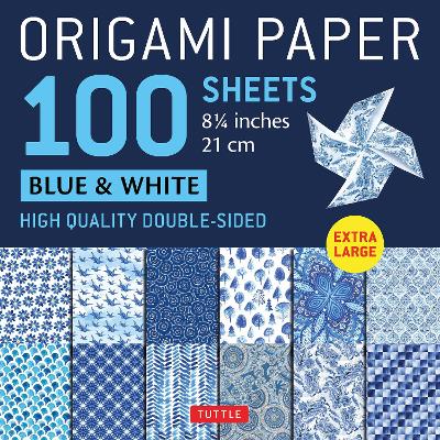 Book cover for Origami Paper 100 Sheets Blue & White 8 1/4 (21 CM)