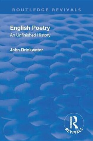 Cover of Revival: English Poetry: An unfinished history (1938)