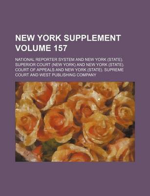 Book cover for New York Supplement Volume 157