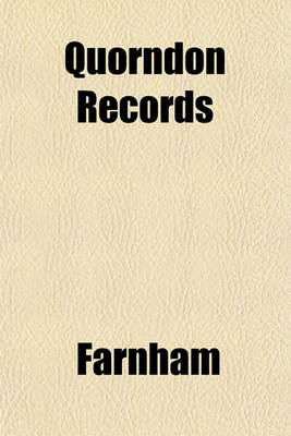 Book cover for Quorndon Records