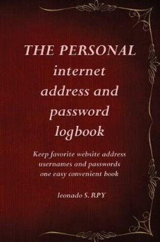 Cover of Vintage Victorian Internet Address & Password Logbook