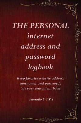 Book cover for Vintage Victorian Internet Address & Password Logbook