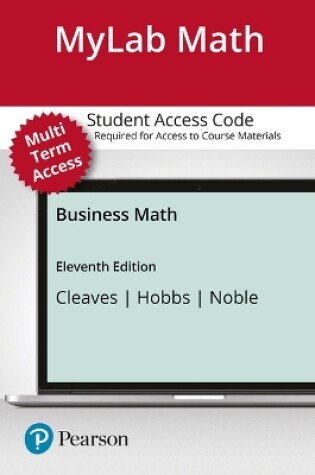 Cover of Mylab Math with Pearson Etext -- 24 Month Standalone Access Card -- For Business Math
