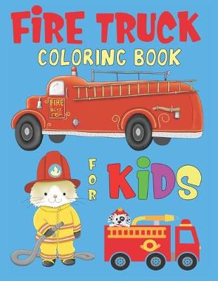 Book cover for Fire truck coloring books for kids
