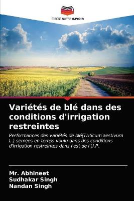 Book cover for Variétés de blé dans des conditions d'irrigation restreintes